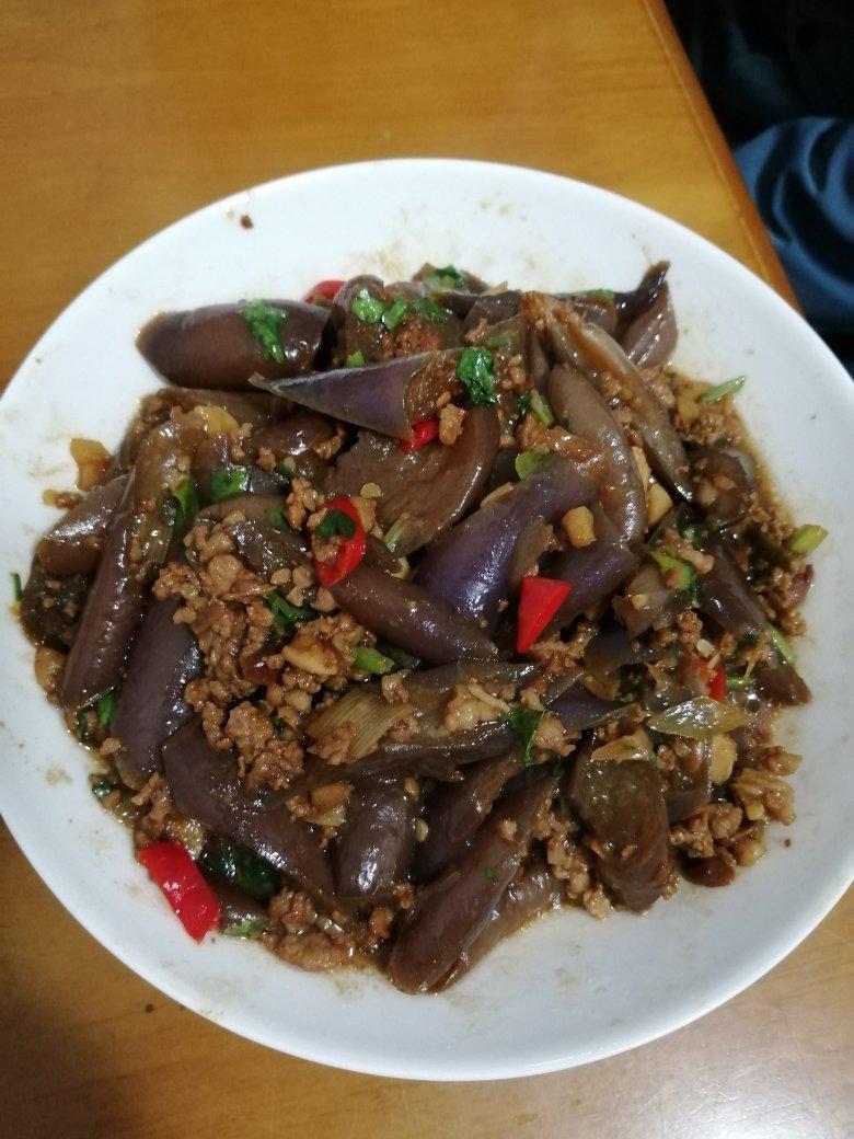 红烧肉沫茄子