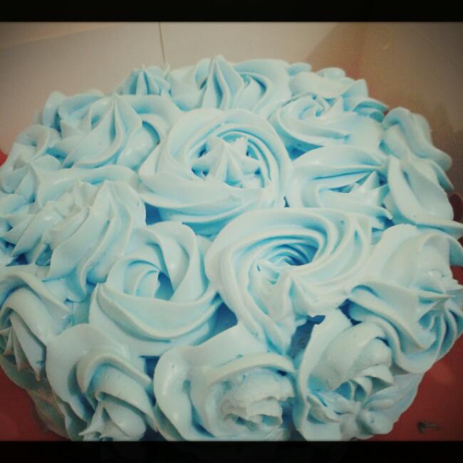 紫色玫瑰渐变裱花蛋糕