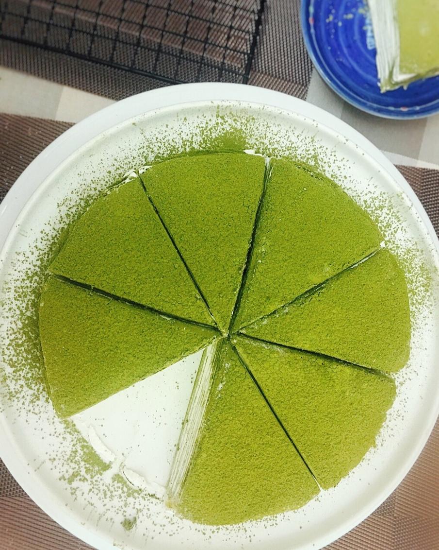 美味的煎蛋糕—抹茶千层蛋糕