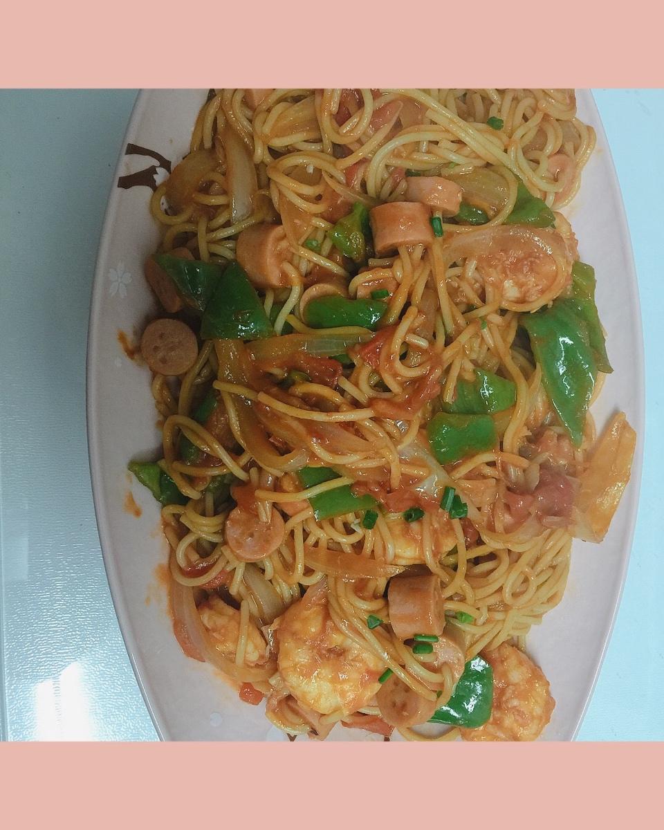 番茄虾仁意面