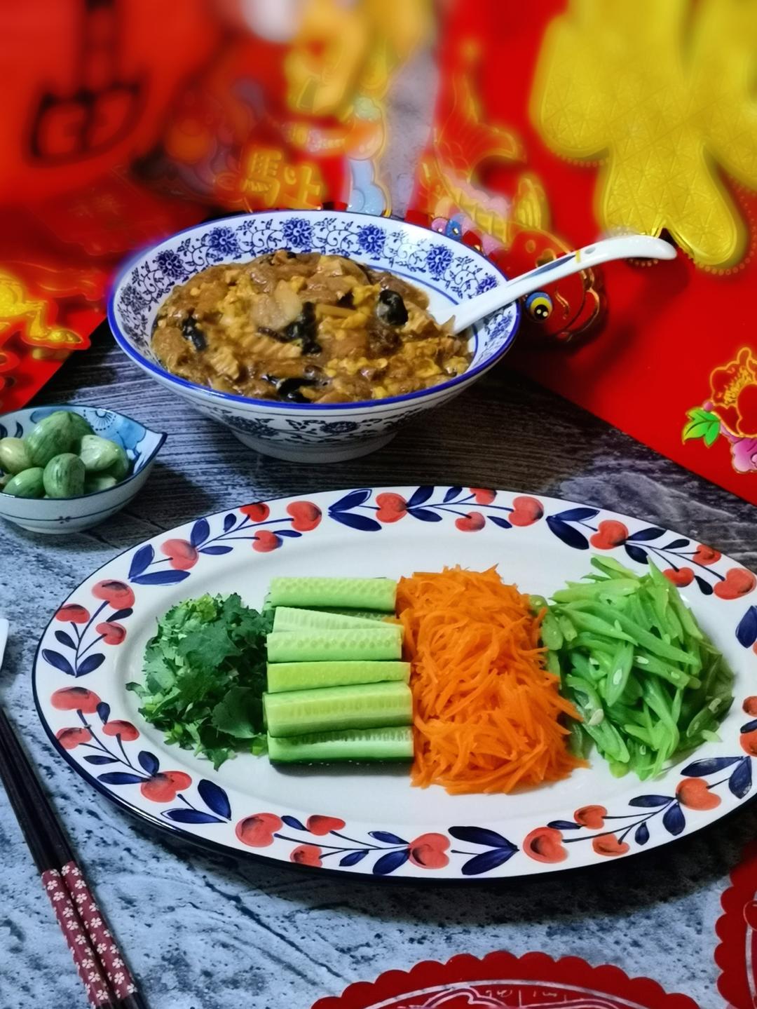 天津三鲜打卤面