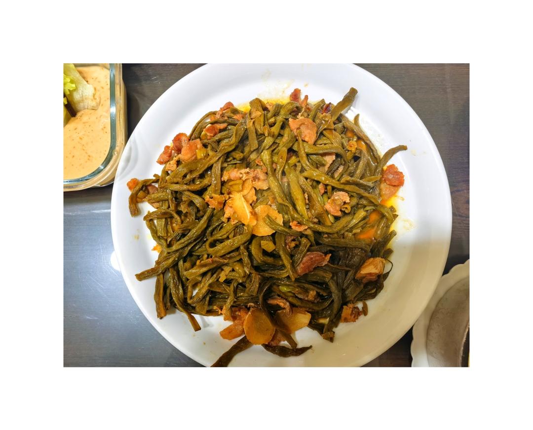 干豆角丝炖五花肉土豆