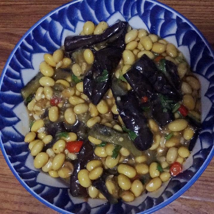 黄豆烧茄子