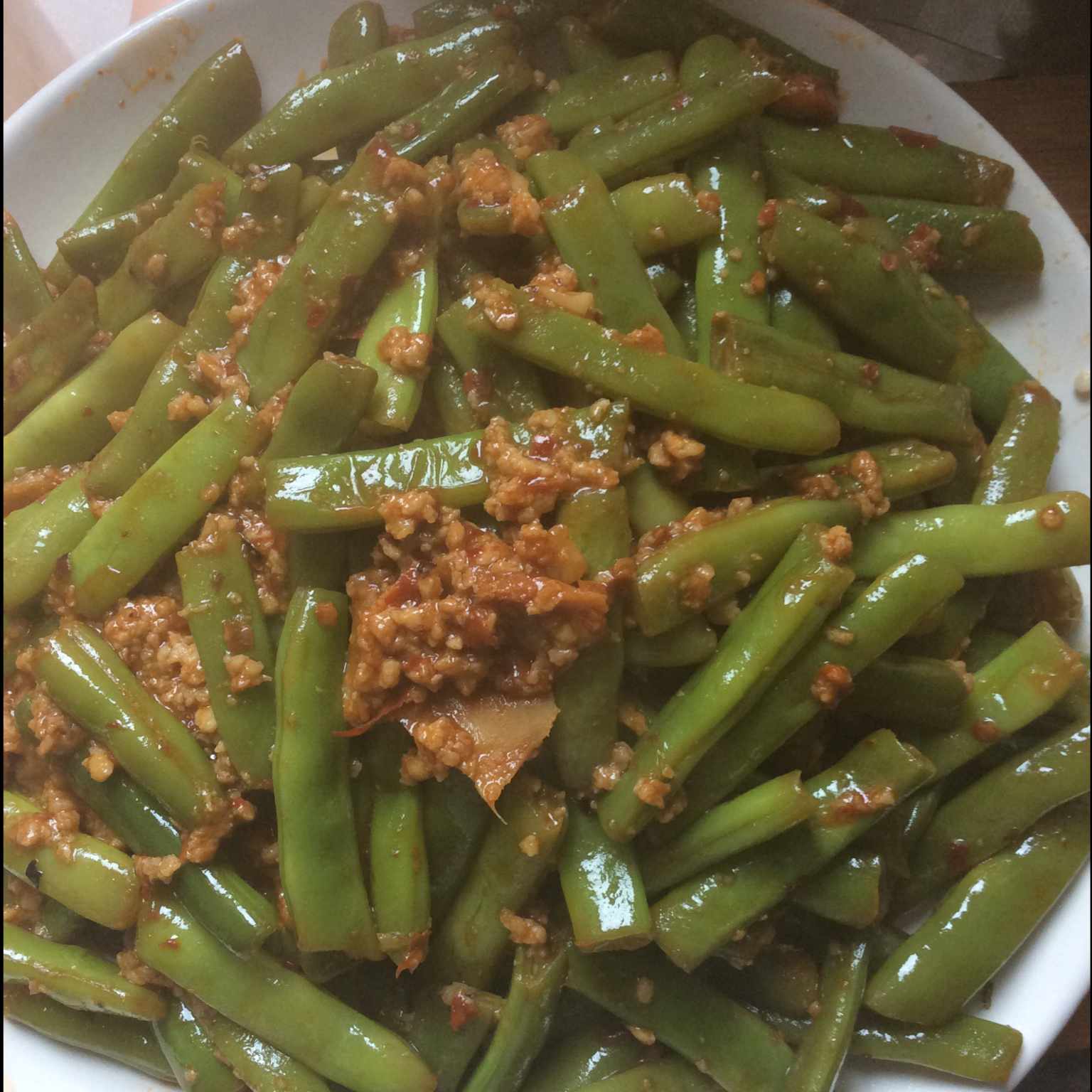 刀豆炒肉末