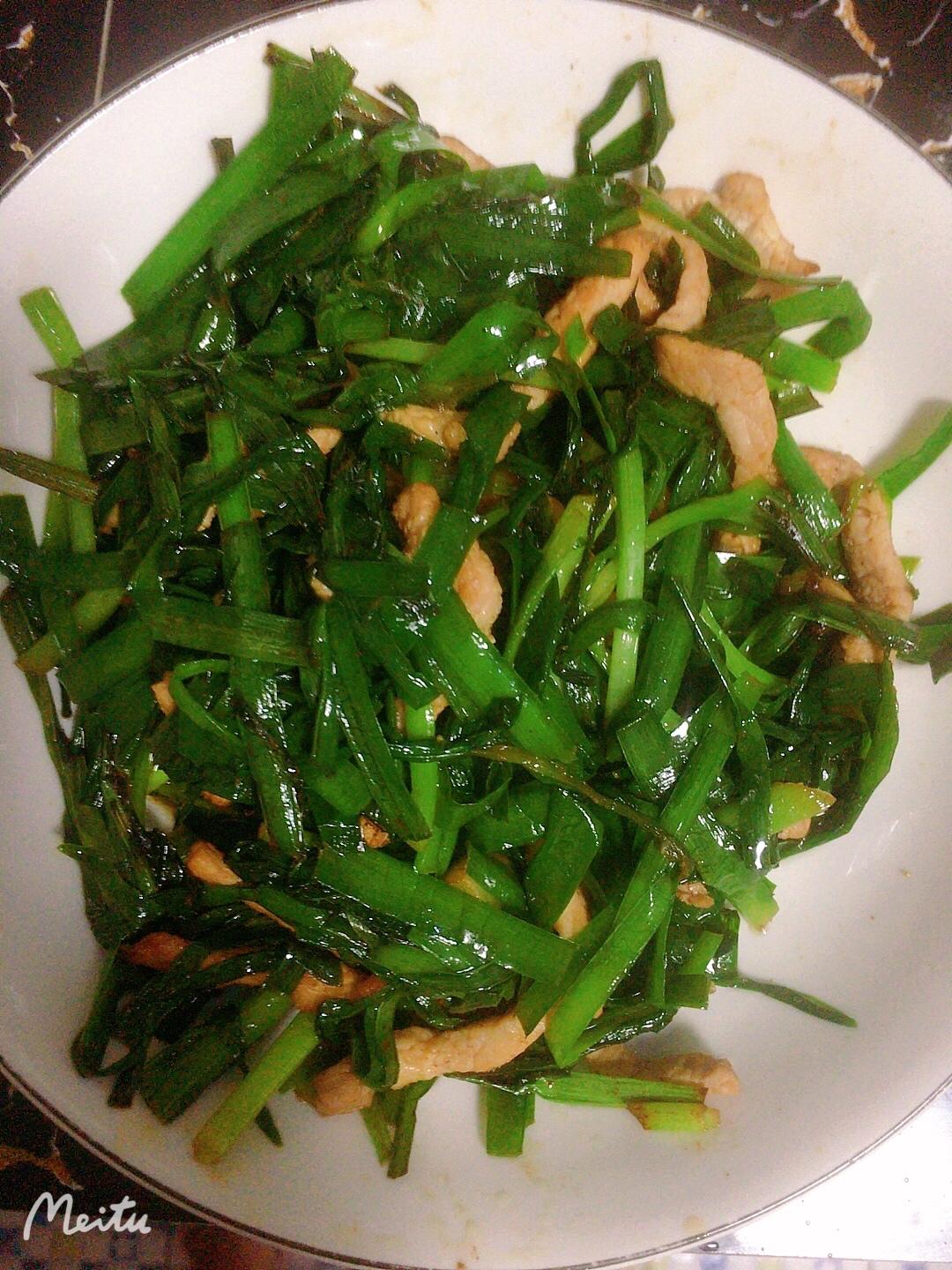 韭菜炒肉丝