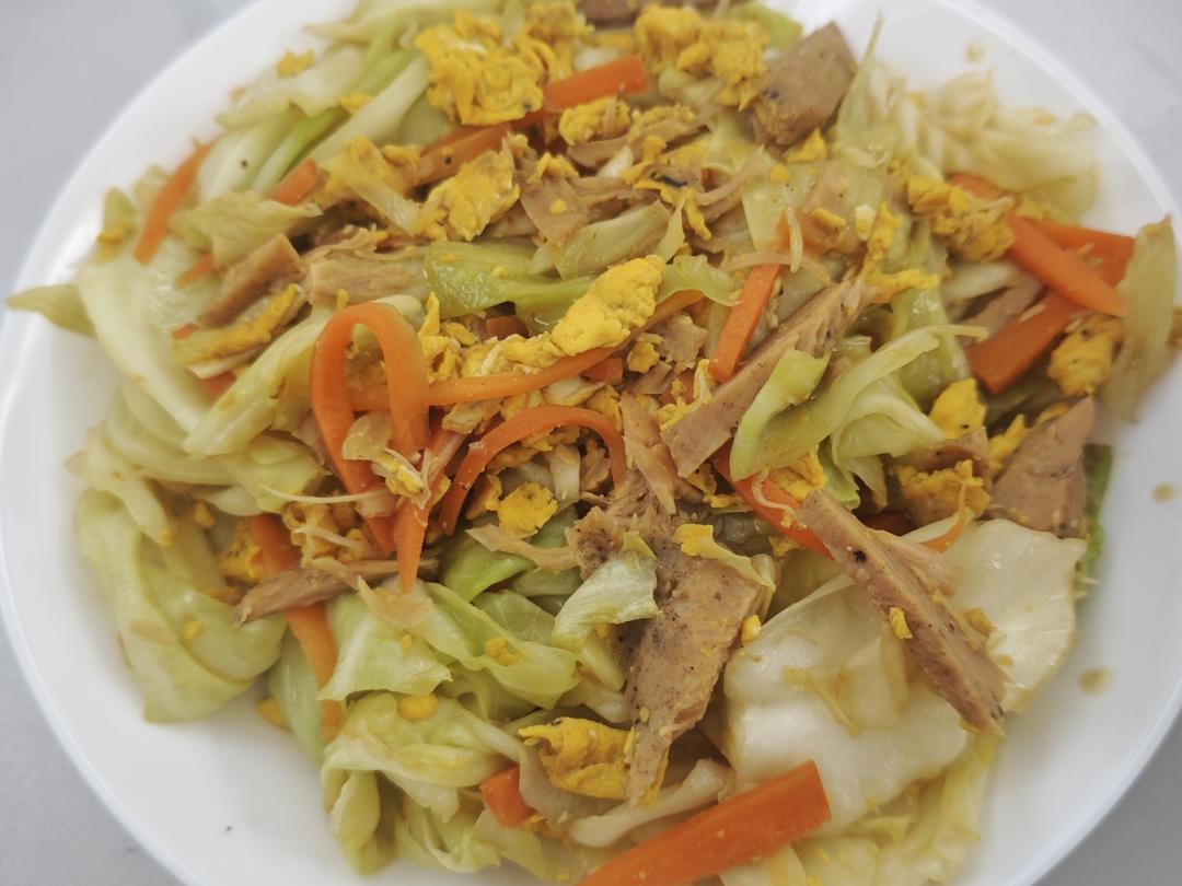 包菜炒鸡蛋