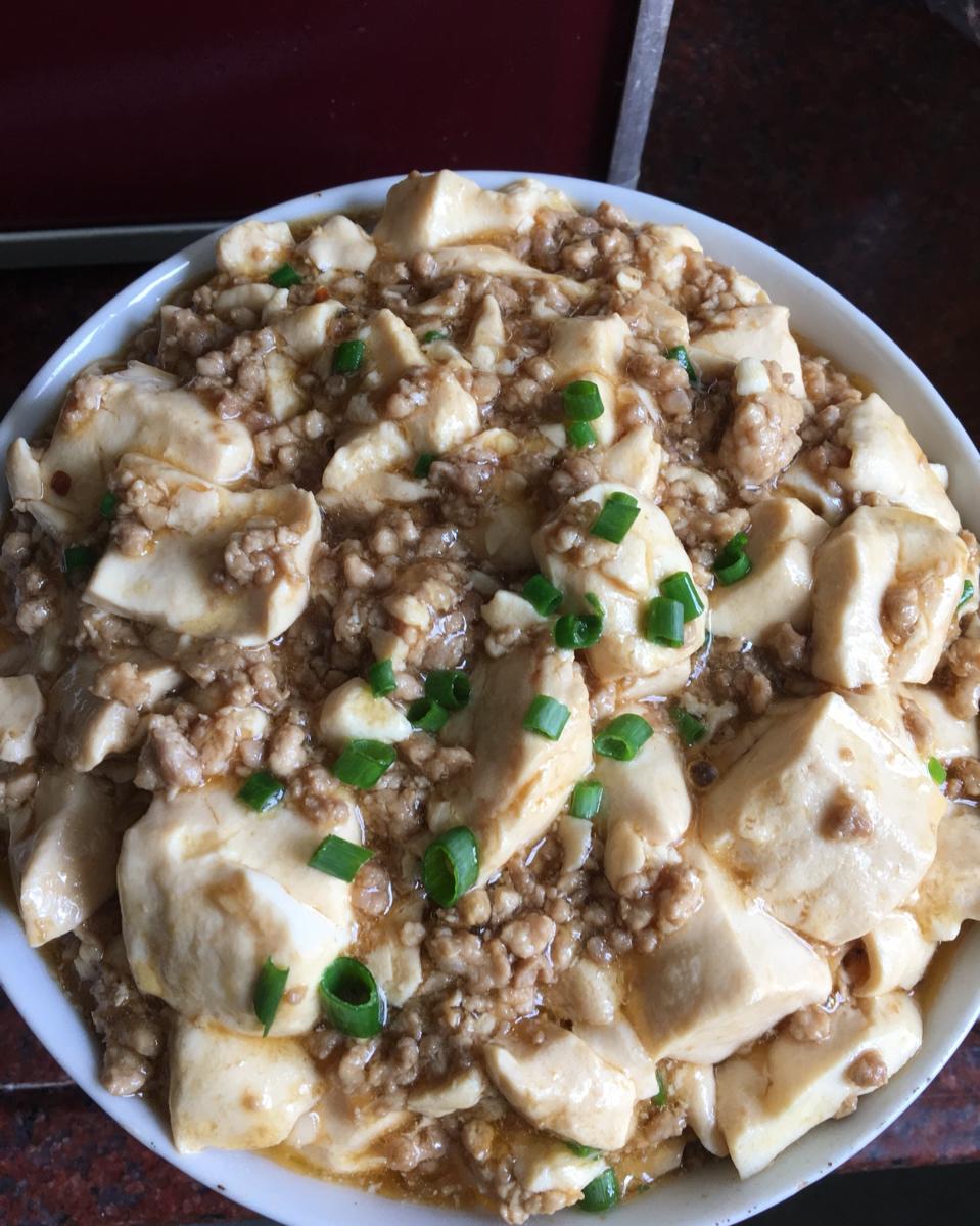 虾皮肉末焖豆腐