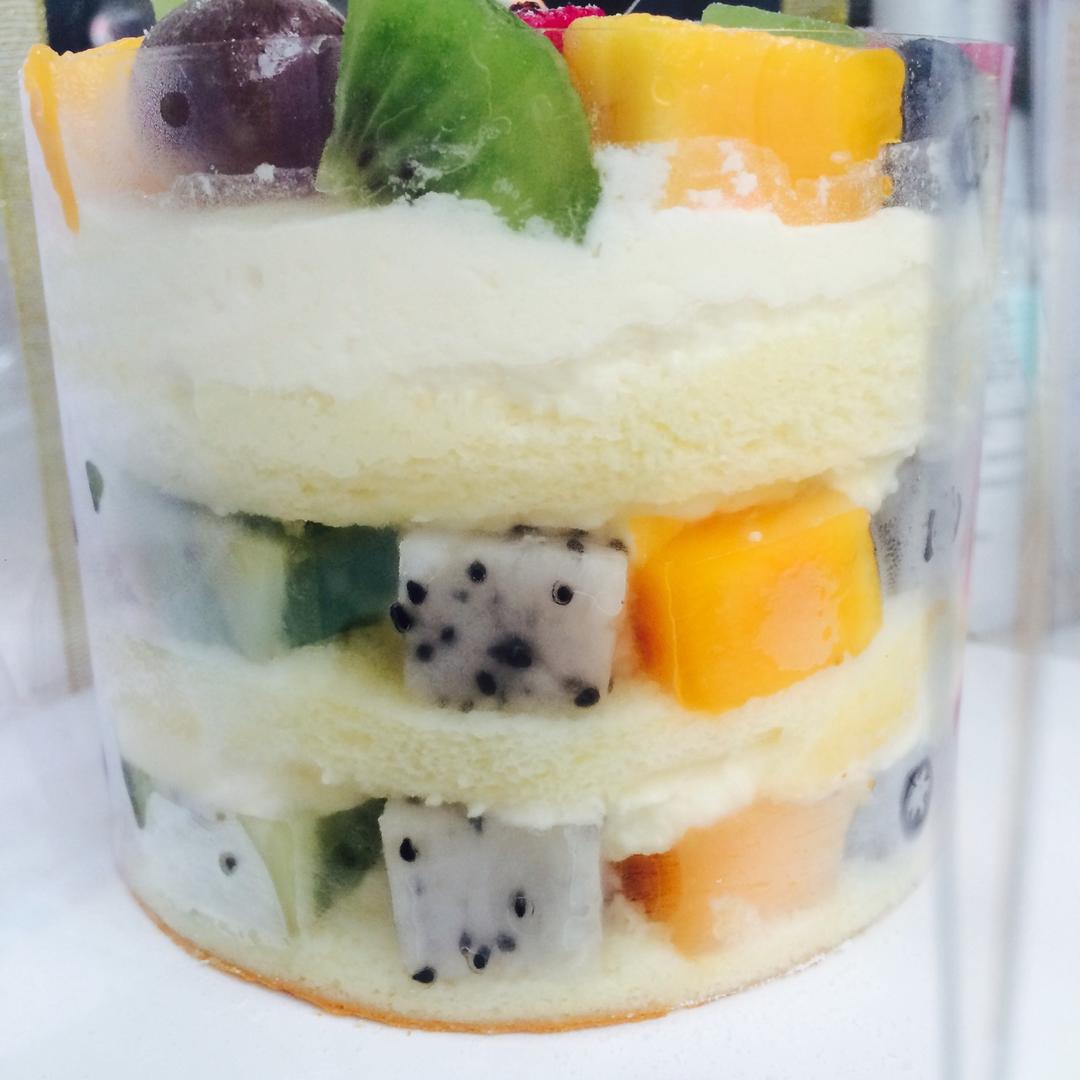 【零失败】不会裱花没关系的水果裸蛋糕 芒果裸蛋糕 完美戚风胚