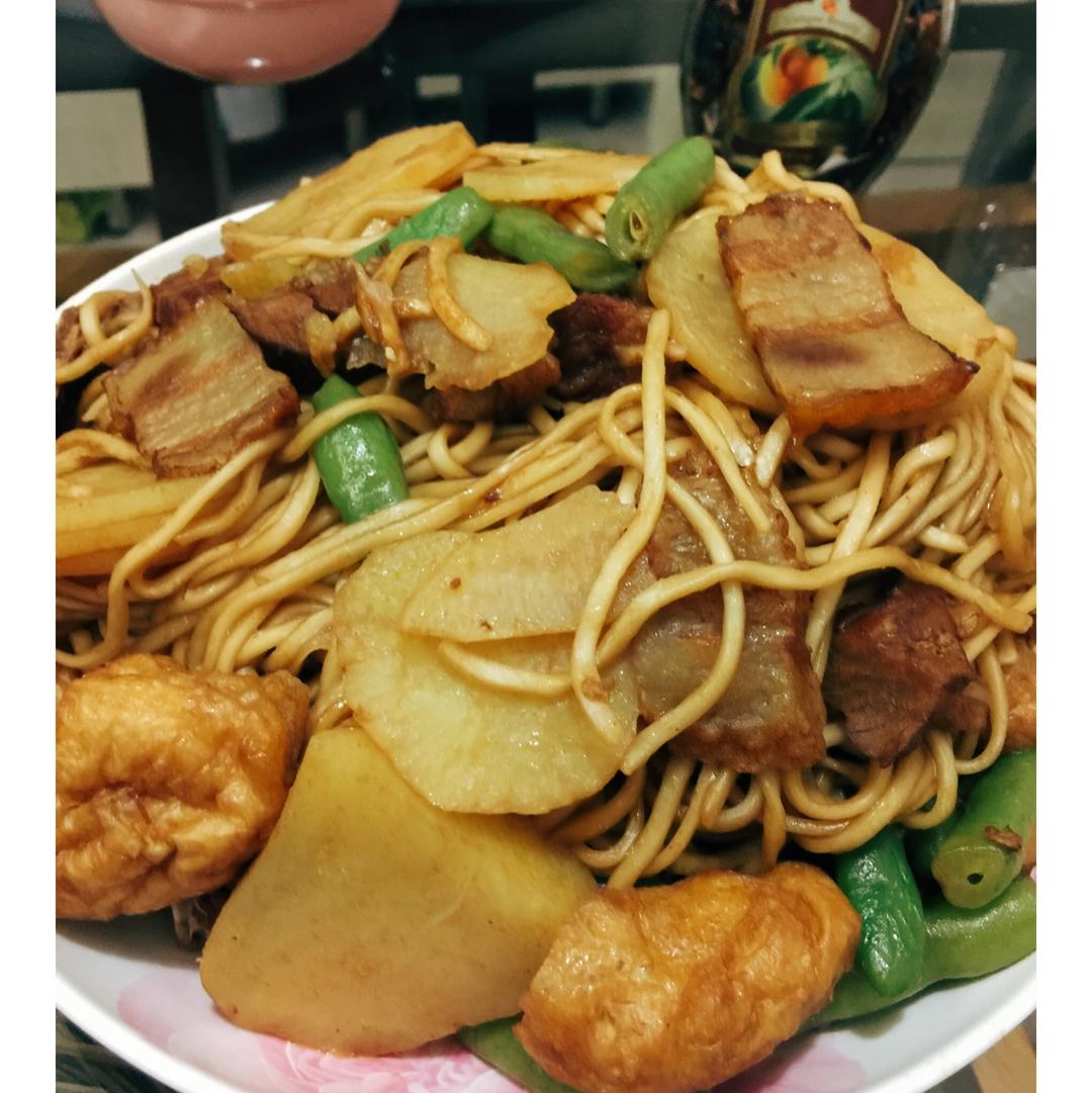 懒人版豆角焖面