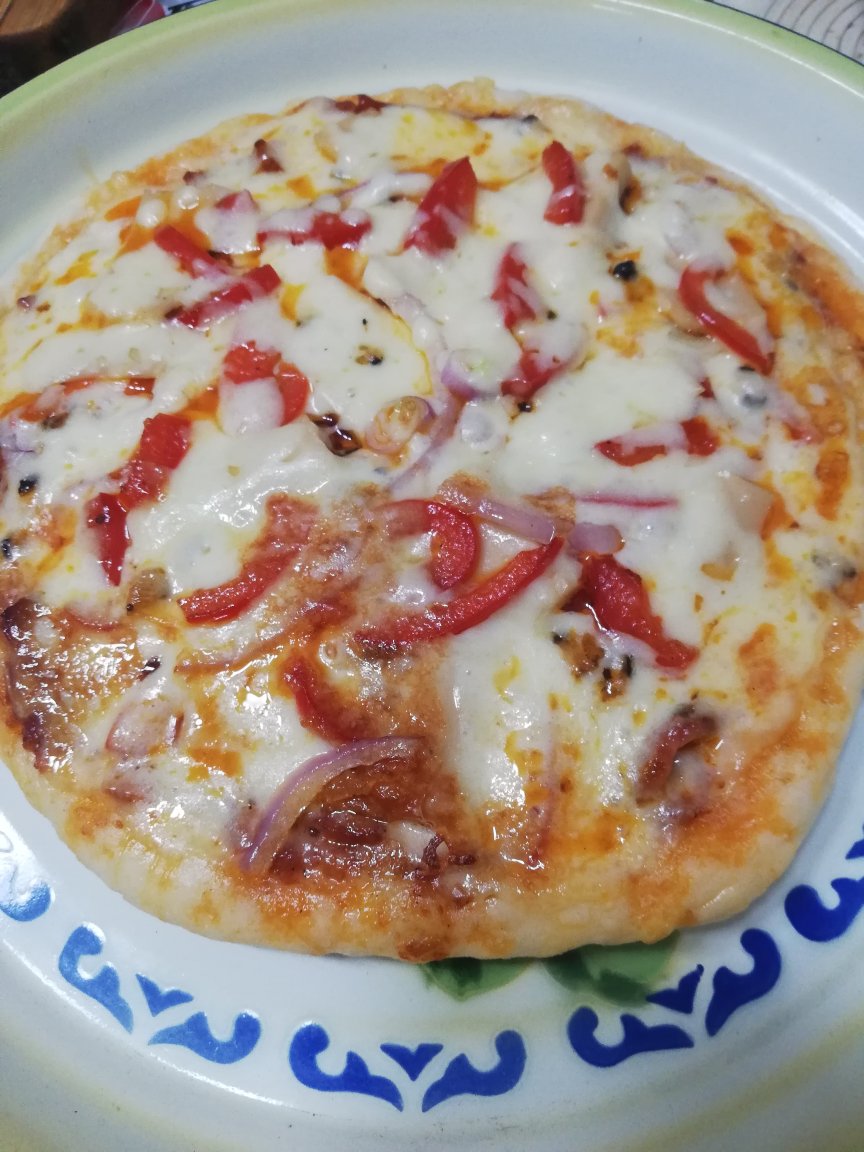 电饭锅版萨拉米肠披萨
