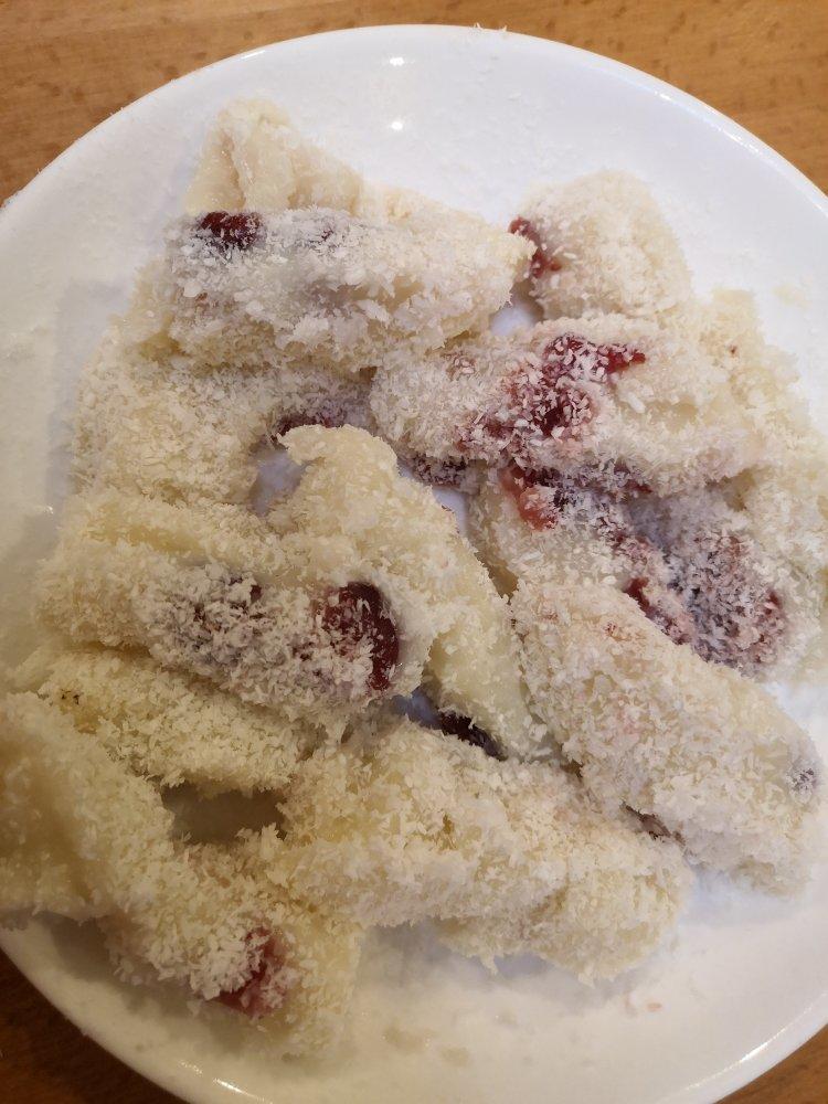 奶香浓郁❗️酸酸甜甜蔓越莓椰蓉糯米糕❗️