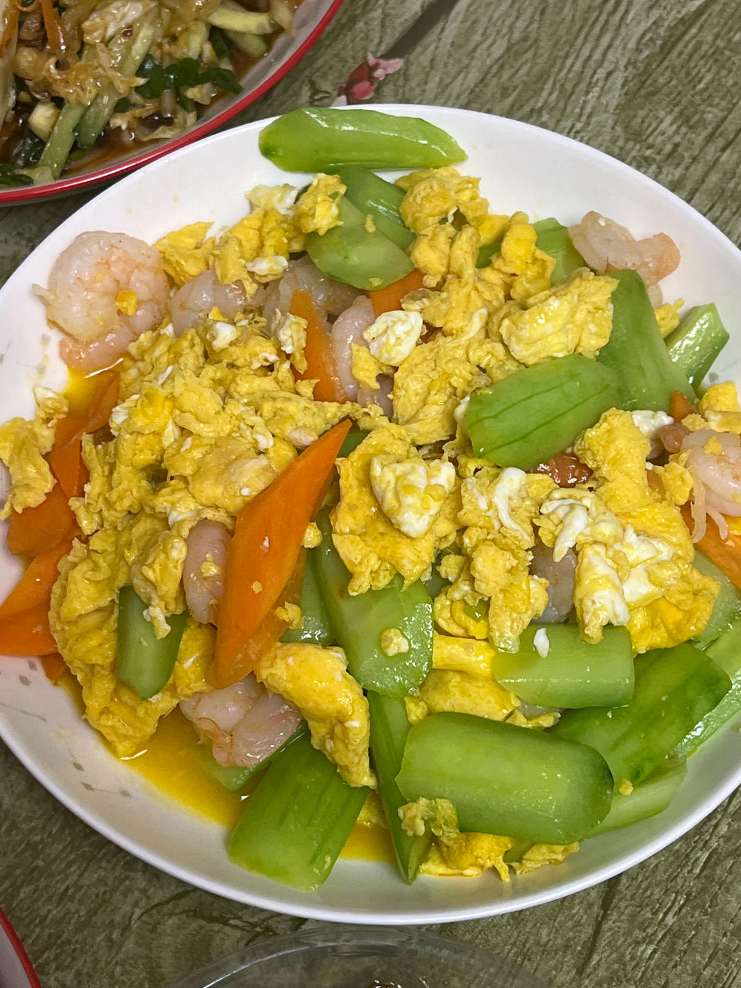 黄瓜炒虾仁🦐(樱花虾)