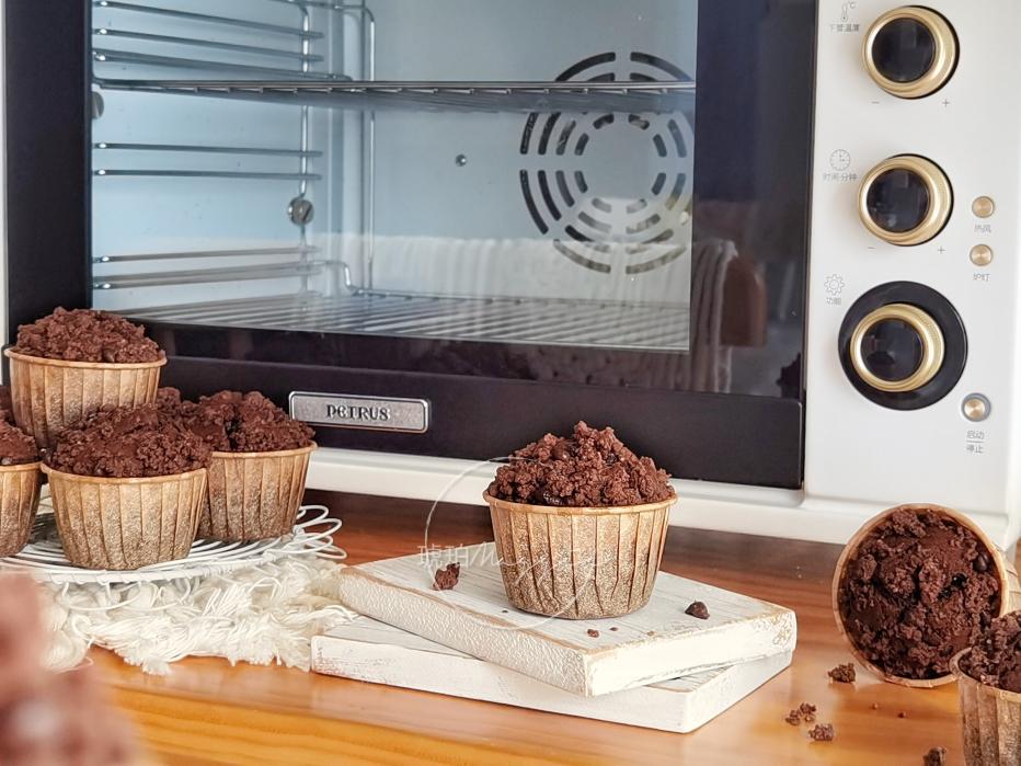 免打发‼️酥顶可可巧克力玛芬的做法