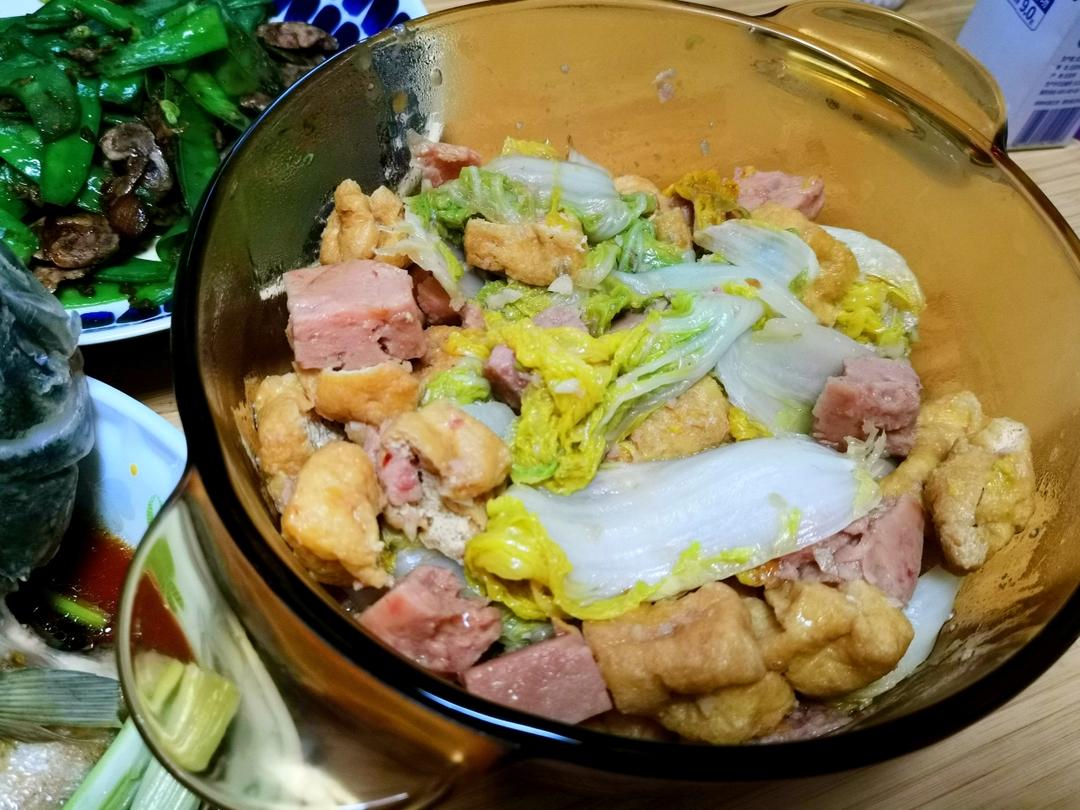 娃娃菜豆泡煲 绝了～