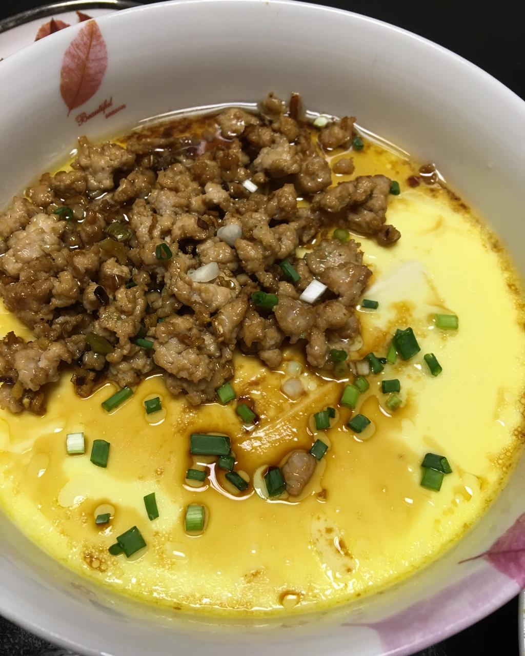 肉沫豆腐蛋羹