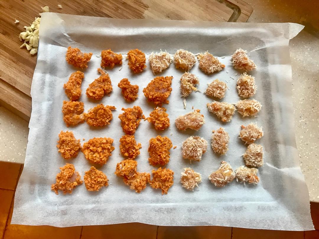 无油鸡米花 (KFC-style Chicken Popcorn)