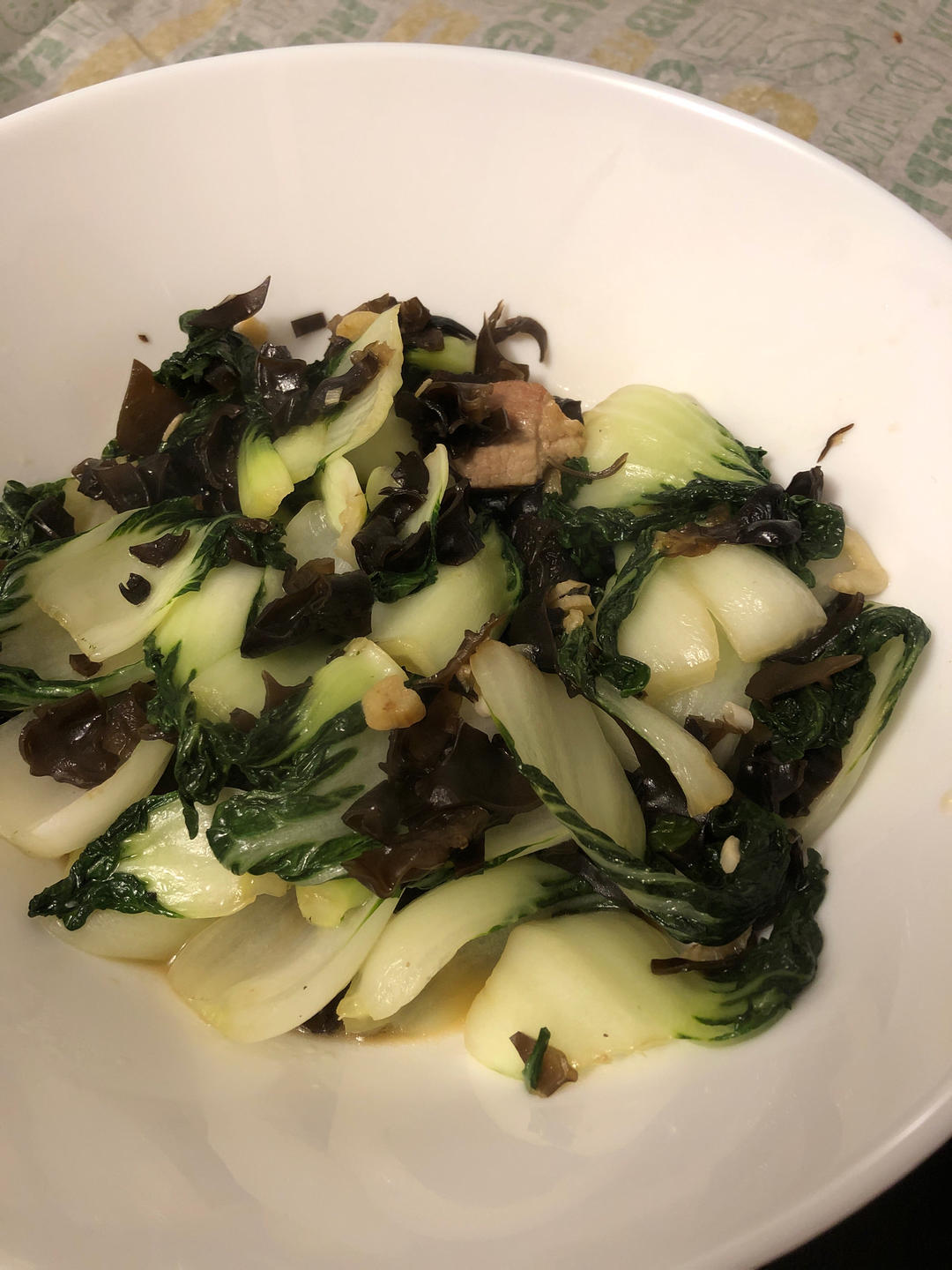 小油菜炒黑木耳