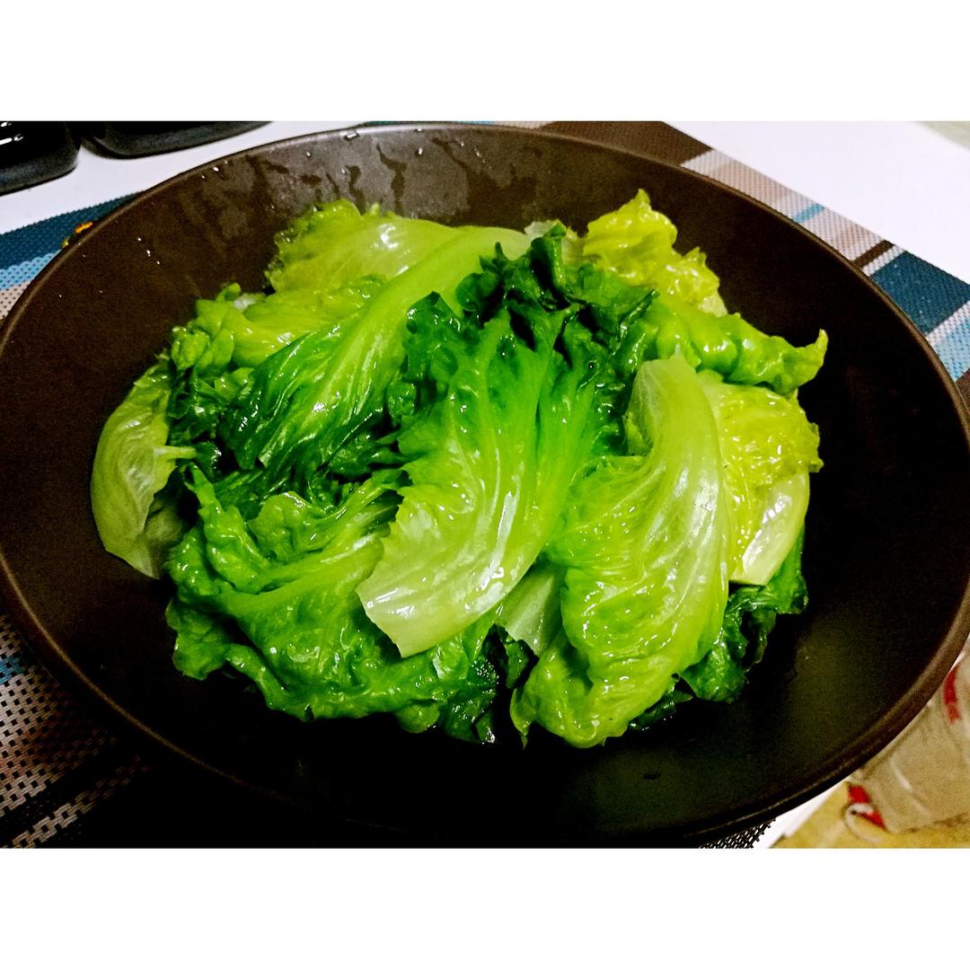 小雅麻麻做的烫生菜