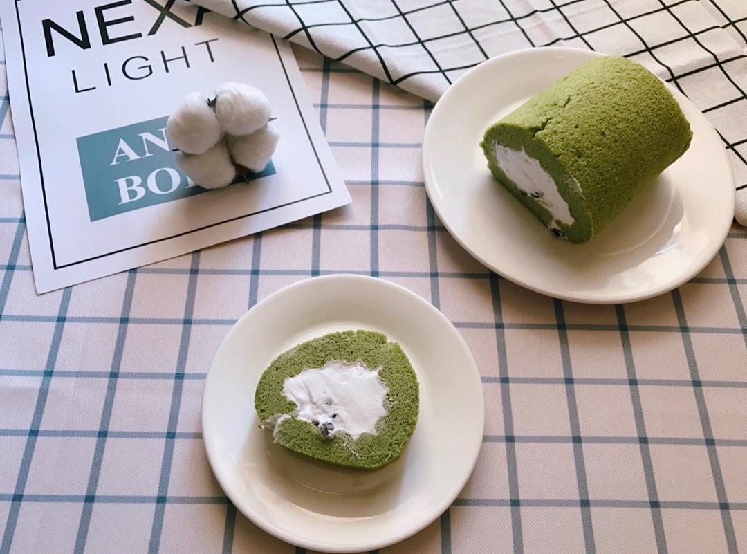 抹茶蜜豆蛋糕卷