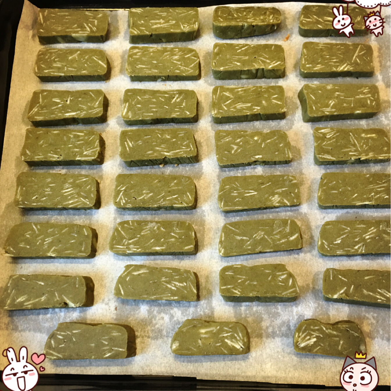 抹茶杏仁饼干