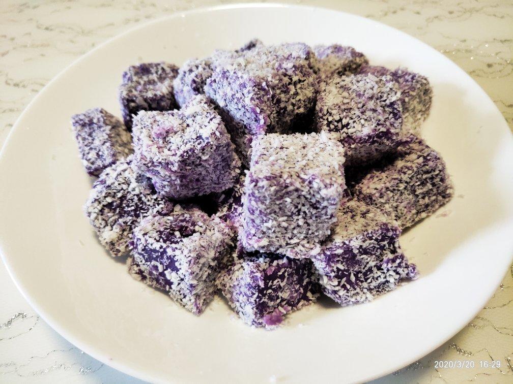 Q弹紫薯牛奶小方