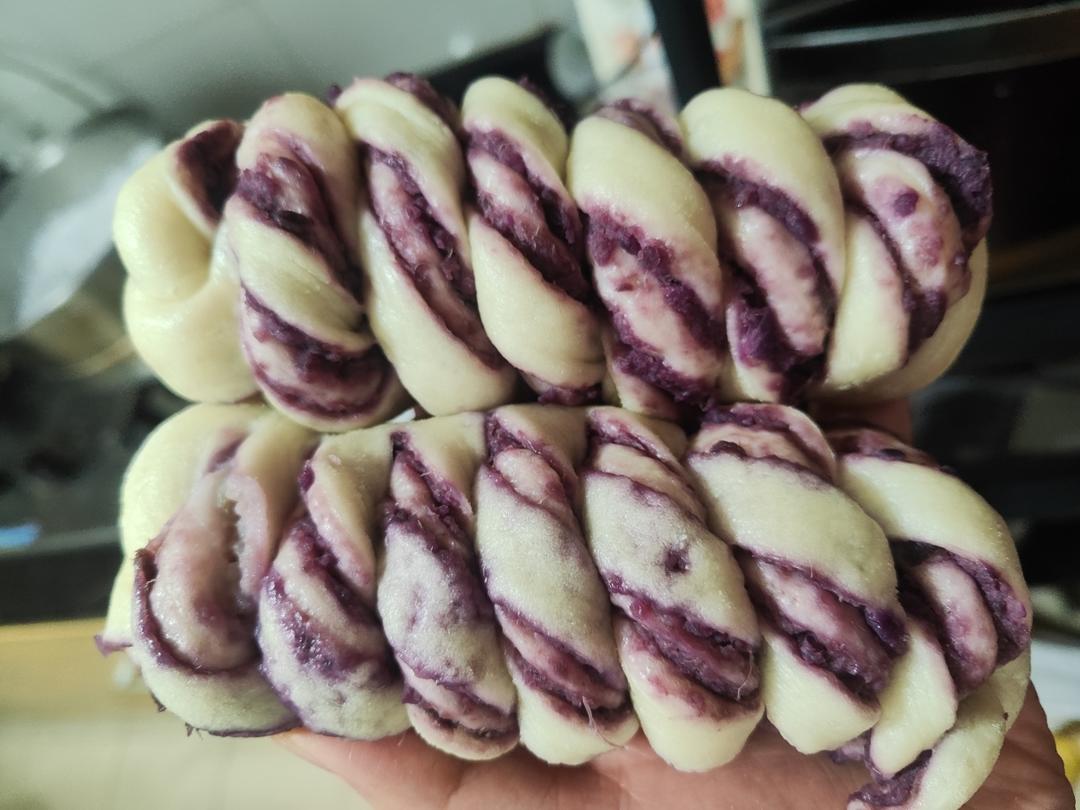 紫薯玫瑰花馒头