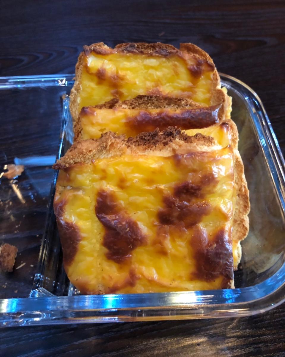 懒人版岩烧乳酪片快速消耗吐司片奶酪