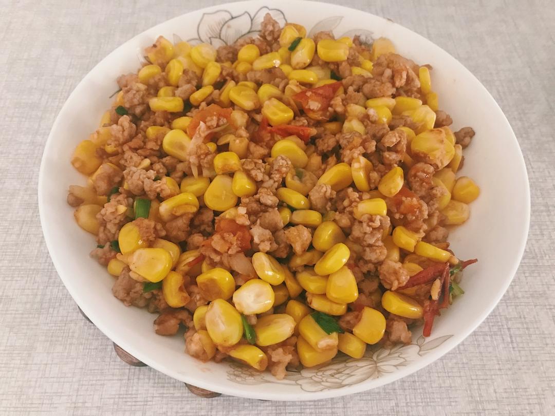 玉米炒肉末【超级下饭的快手家常菜】