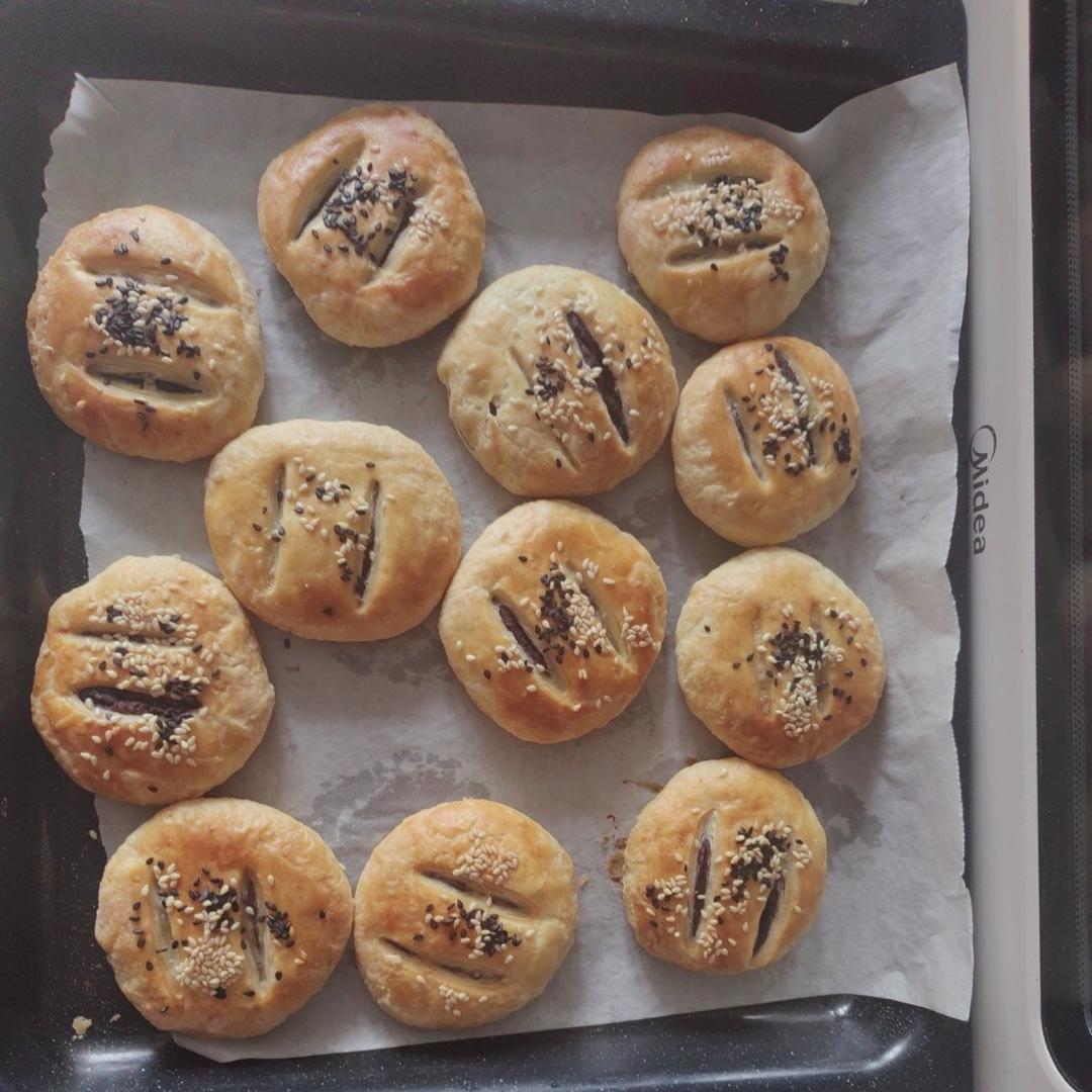层层起酥的美味豆沙饼（烤箱）酥掉渣