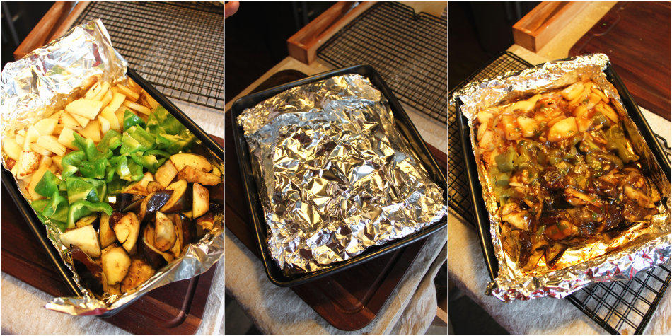 自创烤箱菜--烤箱版“地三鲜”的做法 步骤1