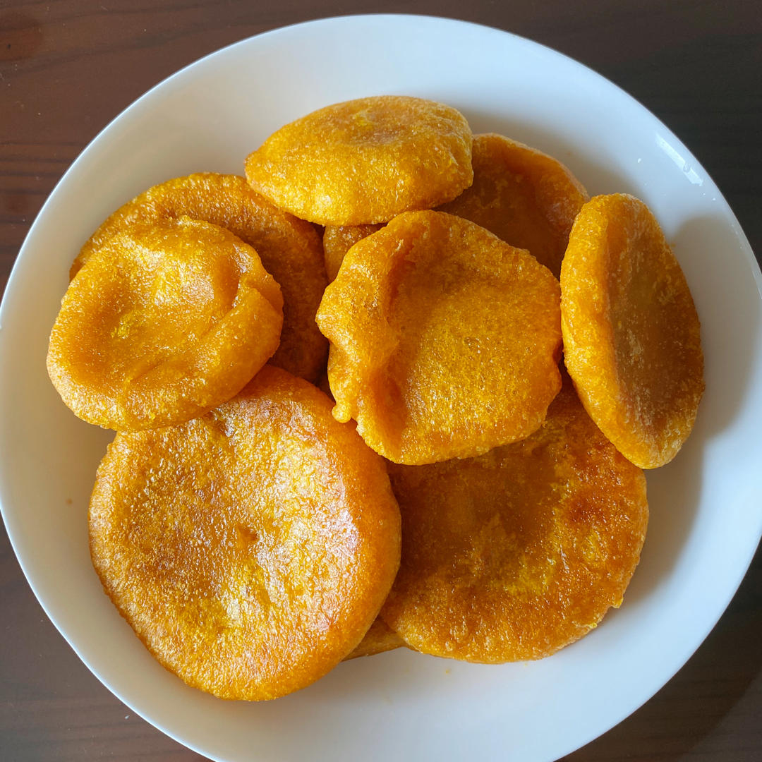 今天炒什么菜啊做的黄金南瓜饼