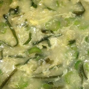 虾皮海带丝瓜疙瘩汤的做法 步骤1
