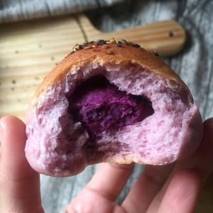 一次发酵 紫薯燕麦 粗粮低脂 减肥小餐包的做法 步骤5