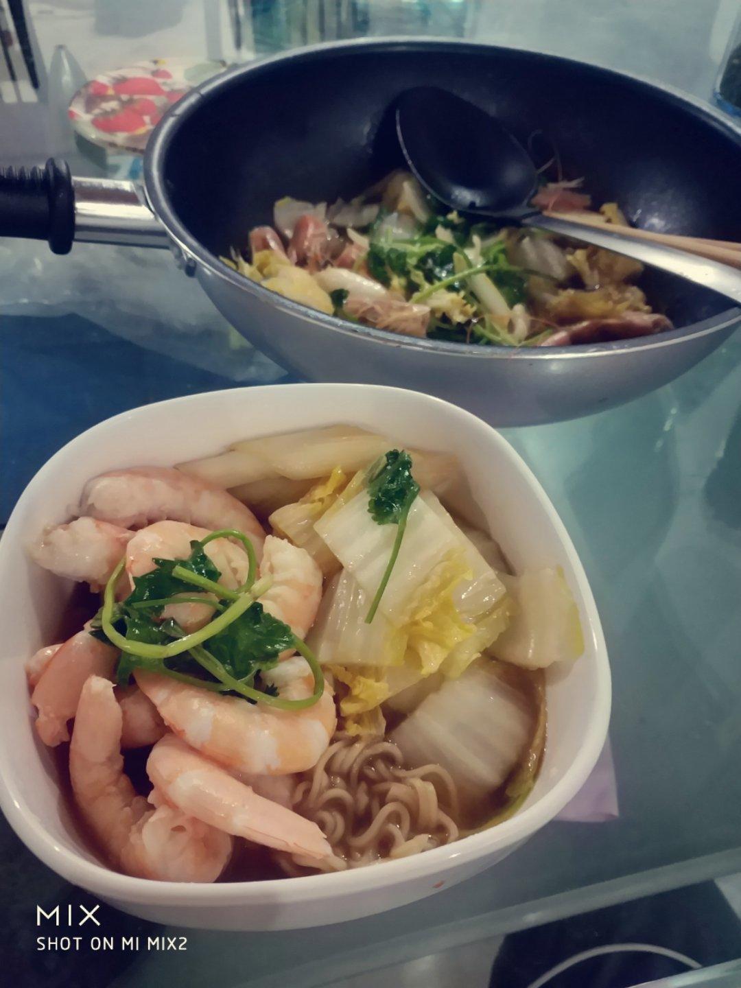 鲜虾汤面