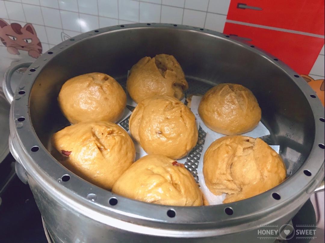 一次发酵红枣开花馒头