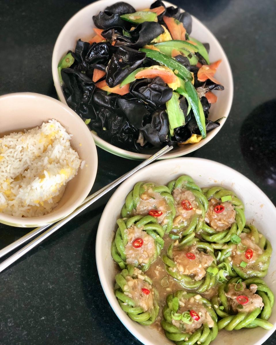 蒸出来的豆角酿肉