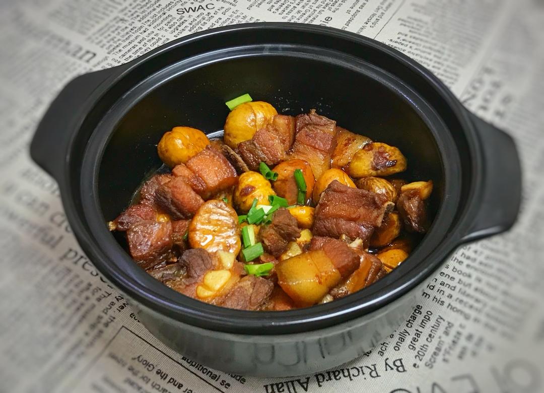 五花肉烧板栗