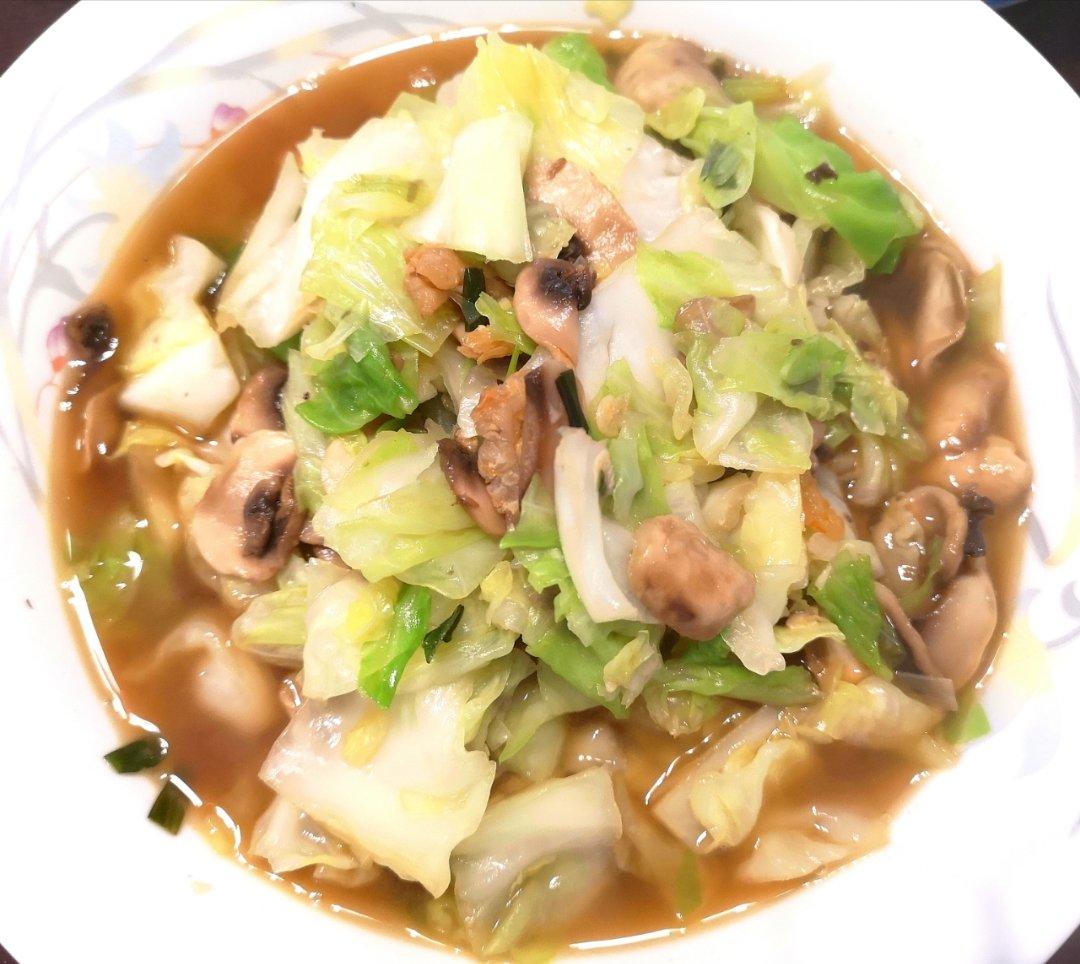 炒莲花白（荤素都可以）
