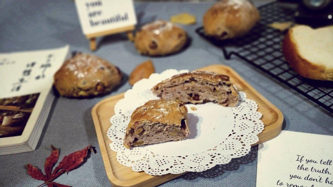 全麦核桃包～软欧包