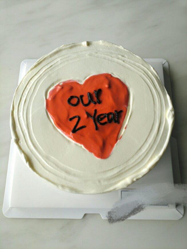 五哥媳妇做的恋爱周年蛋糕