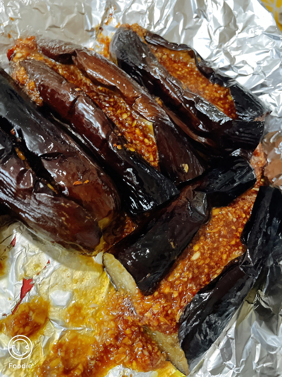 空气炸锅超简单的爆香蒜蓉烤茄子