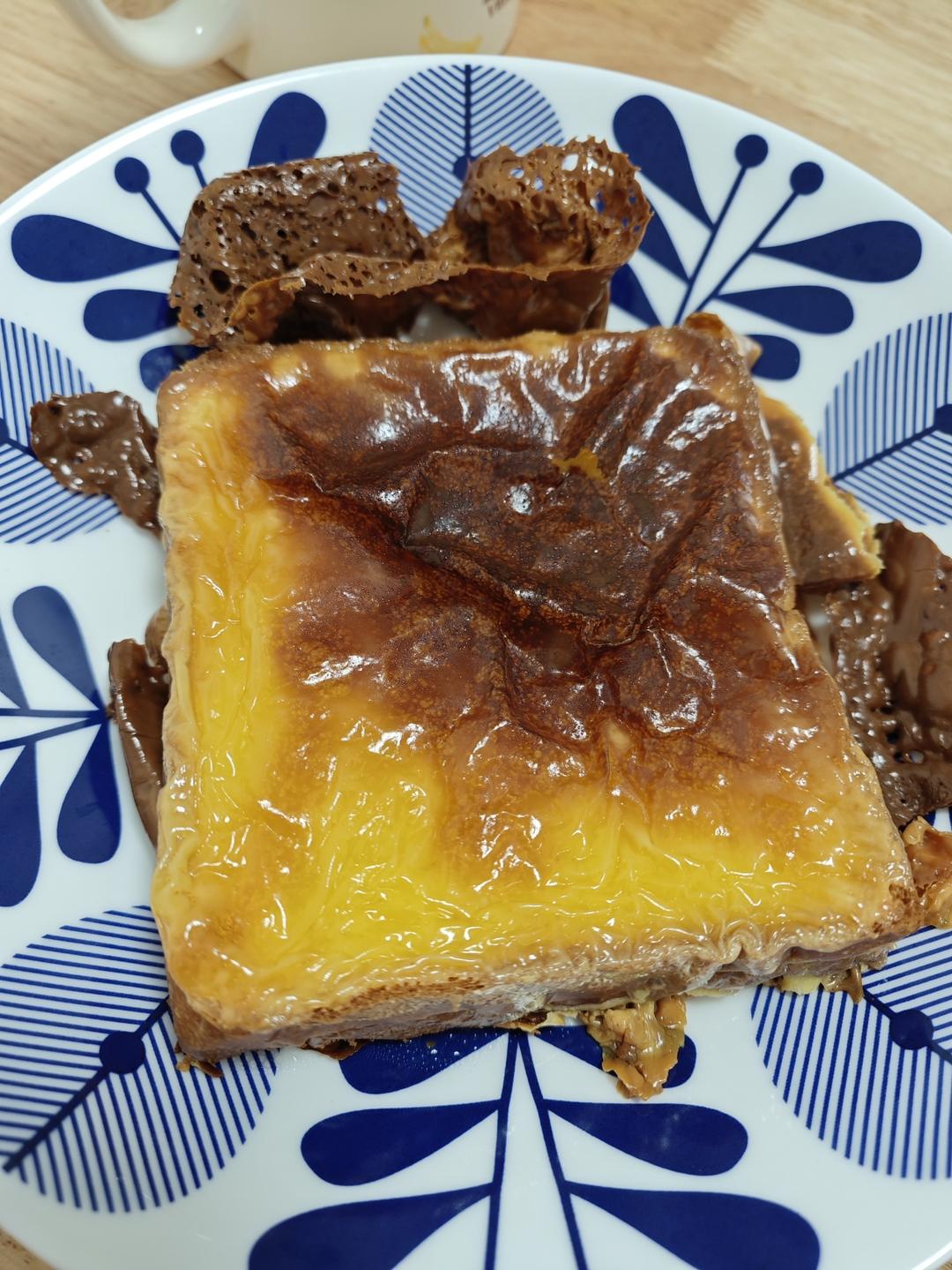 零失败快手岩烧乳酪(熔岩吐司)十分钟网红早餐，好吃哭