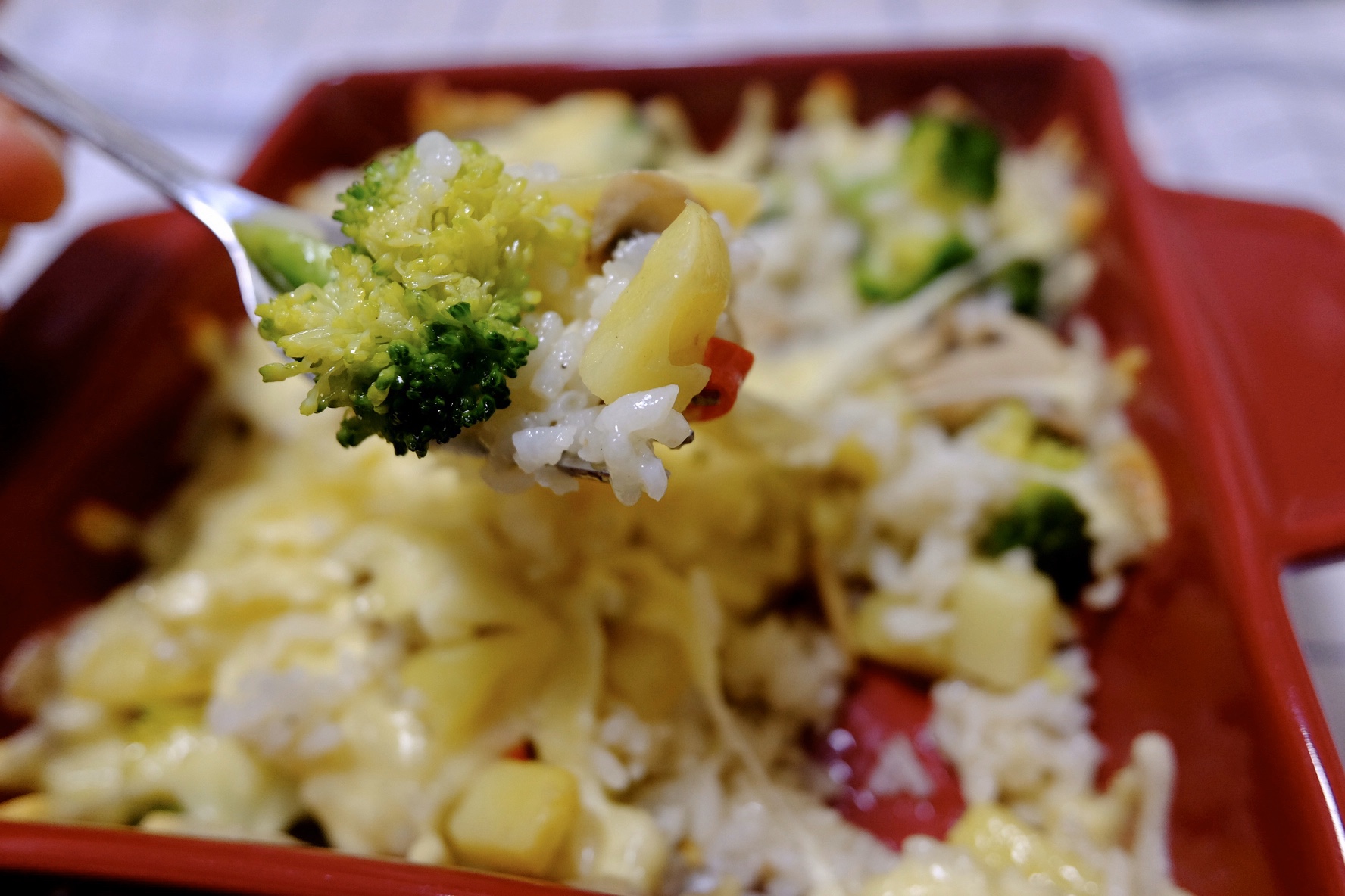 西兰花菌菇焗饭·奶素的做法