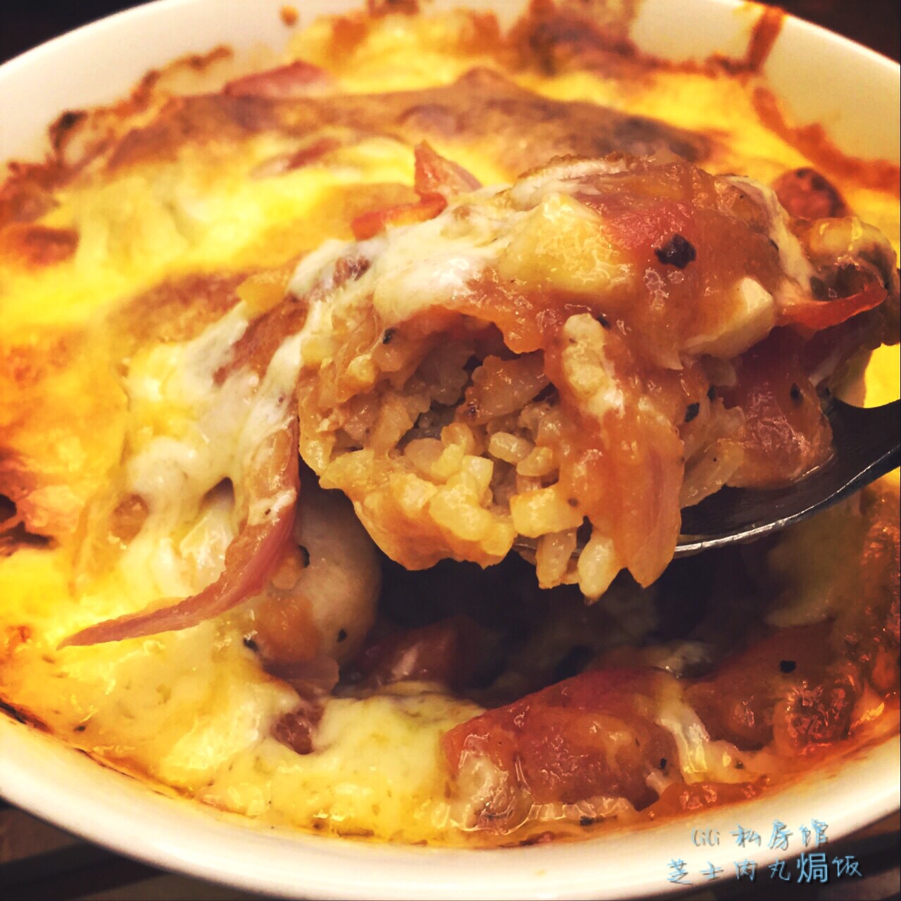 芝士肉丸焗饭