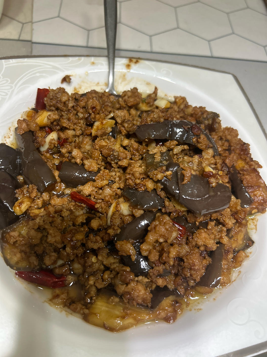 环保版肉末酱烧茄子（非油炸）