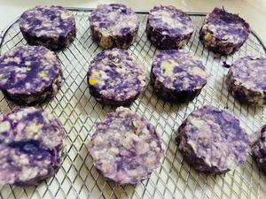 宠物零食-紫薯蛋黄肉饼的做法 步骤7