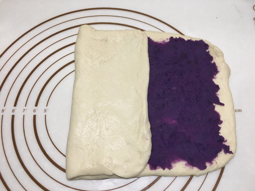 紫薯花纹吐司（中种）的做法 步骤11