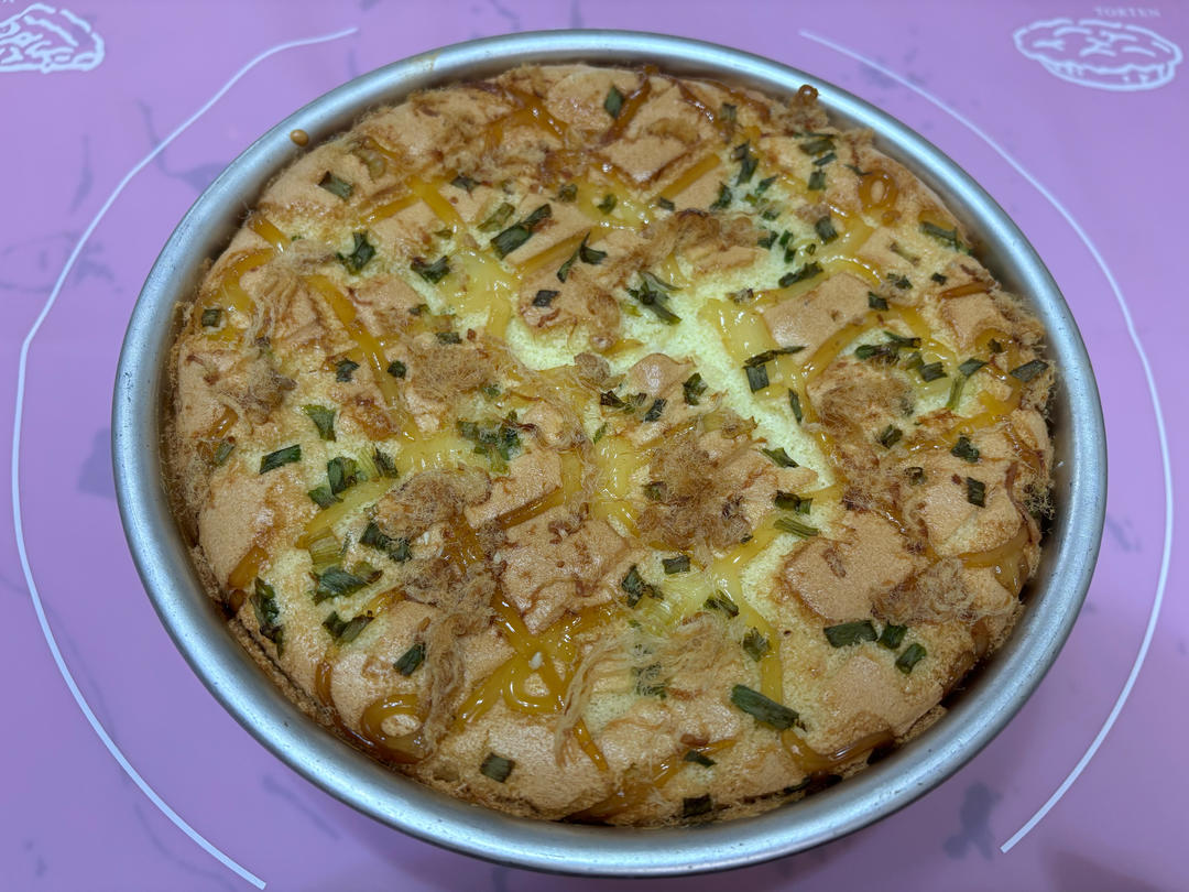 新手也能做的爆浆肉松蛋糕🍰