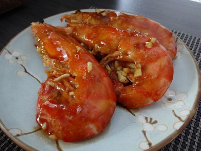 鲍汁红虾的做法