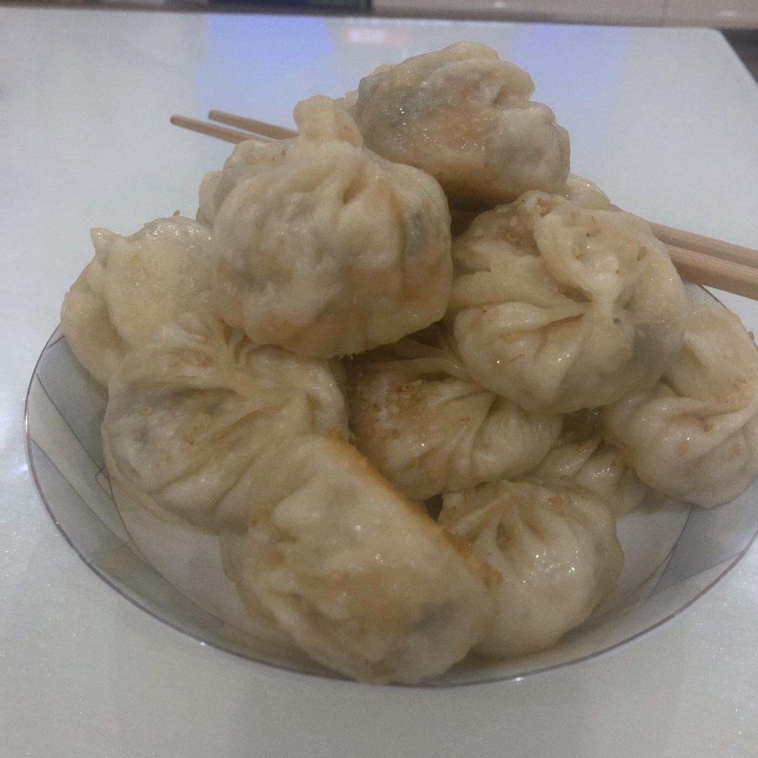 网红【水晶水煎包】一次就成功！